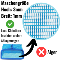 Pool Bodenkescher - Deluxe - verstärkt