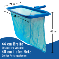 Pool Bodenkescher - Deluxe - verstärkt