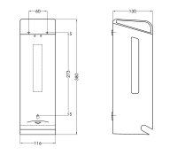 Mediclinics Toilettenpapierspender Edelstahl, 3 Rollen geschliffen - matt